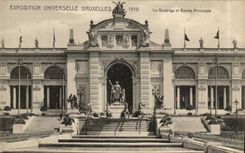 Exposition Universelle Bruxelles-Brussels-Belgique-Belgium- 1910- La Quadrige et Entree Principale-CPA