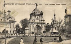 Fair Universalbetretenes Brussels-Brussels-Belgium-Belgium-1910 und Brussel-Hauptdorf angemessen-CPA