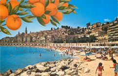 CPM Menton La Vieille Ville et la Plage des Sablettes 