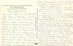 CPM Menton Le nouveau port de plaissance