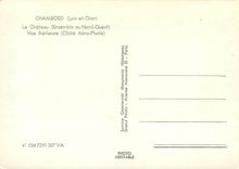 CPM Chambord Loir et Cher Le Chateau Vue Aerienne 