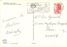 CPM Menton Alpes Mar Vue sur la vieille ville et la plage