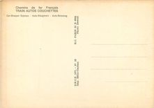 CPM Chemins de fer Francais Train Autos Couchettes SNCF