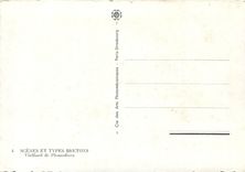 CPM Scenes et Types Bretons Vieillard de Plomodiern Folklore