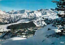 CPM Courchevel Savoie Le Jardin Alpin Les pistes de l'Ariondaz et les montagnes de la Vanoise