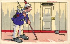 Nos Marins-Fantaisie-Humour-Bateau- On n'entre pas! -Commandant- Souris -CPA Gervese