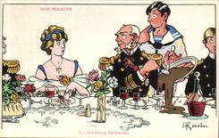 Nos Marins-Fantaisie-Humour- Bateau- Le coup de foudre- CPA Gervese