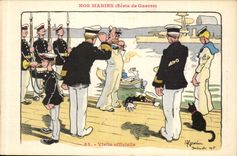 Fantasy Our sailors (Series of war) CPA Visits official Militaria Bateau Boat Illustrateur Gervese