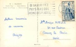 CPM Biarritz Grands Plage Casino Bellevue Rocher de la Vierge Phare et jardins