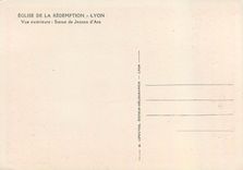 CPM Eglise de la Redemption Lyon vue exterieure Statue de Jeanne d'Arc