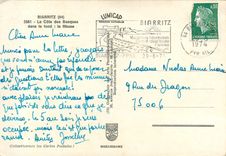 CPM Biarritz La cote des Basques dans le Fond la rhune