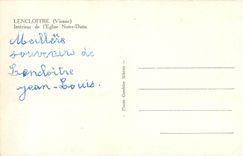 CPM Lencloitre (Vienne) Interieur de l'Eglise Notre Dame