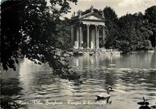 CPM Roma Villa Borghese Tempio du Esculapio