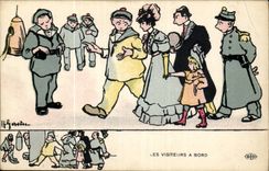 Sailor-Fantasy-Humor-boat the Visitors has Edge - CPA Illustrateur Gervese