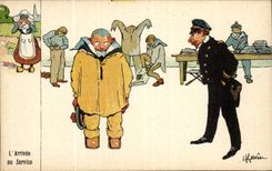 Sailor-Fantasy-Humor-boat Arrival in Sevice - CPA Gervese Illustrator