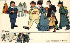 Sailor-Fantasy-Humor-boat the Visitors has Edge - CPA Illustrateur Gervese