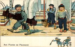 Sailor-Fantasy-Humor-boat Stations of Cleanliness - CPA Gervese Illustrator