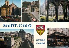 CPM La Bretagne ne Couleurs Saint Malo Intra Muros La cathedrale la porte Saint Vincent