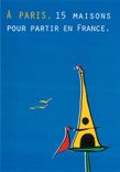 CPM A Paris 15 maisons pour partie en France Tour Eiffel Paris