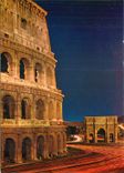 CPM Roma di Notte Arc de Constantin et Colisee
