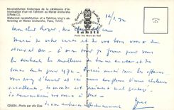 CPM Reconstitution historique de la ceremonie d'intronisation d'un roi Tahitien au Marae Arahurahu a