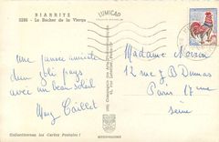 CPM Biarritz Le Rocher de la vierge