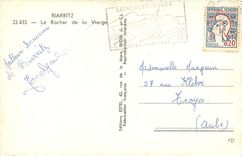 CPM Biarritz Le Rocher de la Vierge