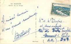 CPM Biarritz Rocher de la Vierge