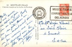 CPM Montpellier (Herault) L'arc triomphe et le clocher de Ste Anne