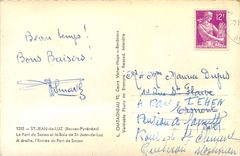 CPM St Jean de Luz (Basses Pyrenees) Le Fort du Socoa et la Baie de St Jean de Luz a droite l'Entree