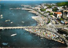 CPM Arcachon (Gironde vue aerienne belle perspective sur la plage