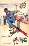 Nos Marins-Fantaisie-Humour-Bateau- Torpilleur- CPA Gervese Illustrateur