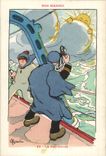 Nos Marins-Fantaisie-Humour-Bateau- La Meridienne- CPA Gervese Illustrateur