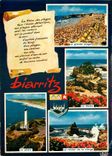 CPM Biarritz Le phare La grande plage Le Basta Le rocher de la vierge