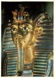 CPM Art Egyptien (Vers 1350 av J C) Le Tresor de Toulankhamon le masque funeraire en or