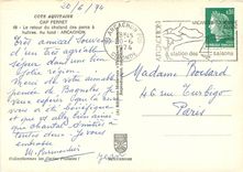 CPM Cote Aquitaine Cap Ferret Le retour du chaland des parcs a huitre au fond Arcachon