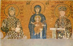 CPM Byzantin mosaic from Saint Sophia Museum Istanbul Turkey