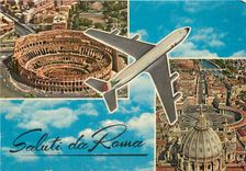 CPM Saluti da Roma Avion Aviation