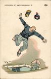 Marins-Fantaisie--Bateau- Illustration-Donner Dans Le Panneau-CPA Illustrateur