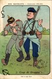Marins-Fantaisie--Bateau- Illustration- Nos Matelos- Campagne 1914-1915- Coup de Grappin -CPA Illustrateur Militaria 