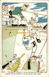 Marins-Fantaisie--Bateau- Illustration- Les Jolis Motifs- Pretexter le vertige pour ne pas descendre -CPA Illustrateur