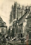 CPM Beauvais la rue St Pierre vers le XIXe s