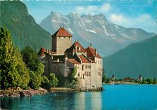 CPM Montreux Le chateau de Chillon et les dents du Midi