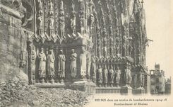 CPA Reims Dans ses annees de bombardement 1914 18