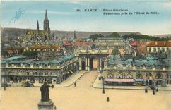 CPA Nancy Place Stanislas Panorama pris de l'Hotel de Ville