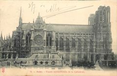 CPA Reims Facade septentrionale de la Cathedrale 