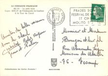 CPM La Cerdagne Francaise Le petit train Ligne SNCF de Villefranche de Conflent a la Tour de Carol 