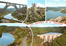 CPM Gorges de la Truyere Viaduct de Garabit Chateau d'Alleuze 