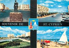 CPM Saint Cyprien Plage Pyrenees Orientales Divers aspects de la ville et de la plage 