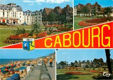 CPM Cabourg Calvados Les jardins du casino La plage 